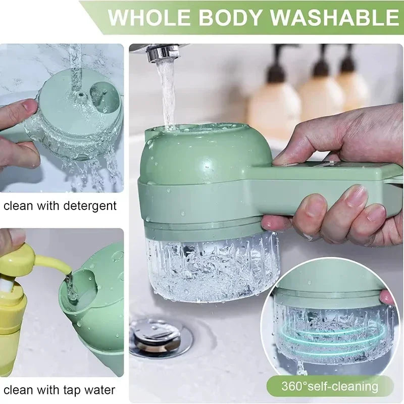 Portable Multifuction Electric Vegetable Chopper  Rechargeable Handheld Cordless Food Processor for Meat Garlic Pepper Onion