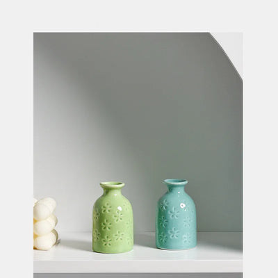 Ceramic Small Vase, Ins Style, Modern High Appearance Level, Dried Flower Arrangement Vase, Home Decoration Piece Vases
