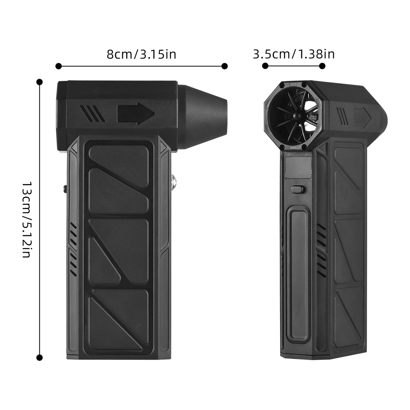 160W 130000RPM Air Duster Cordless Jet Dry Blower Electric Air Duster with Light Speed Adjustable with Removable Suction