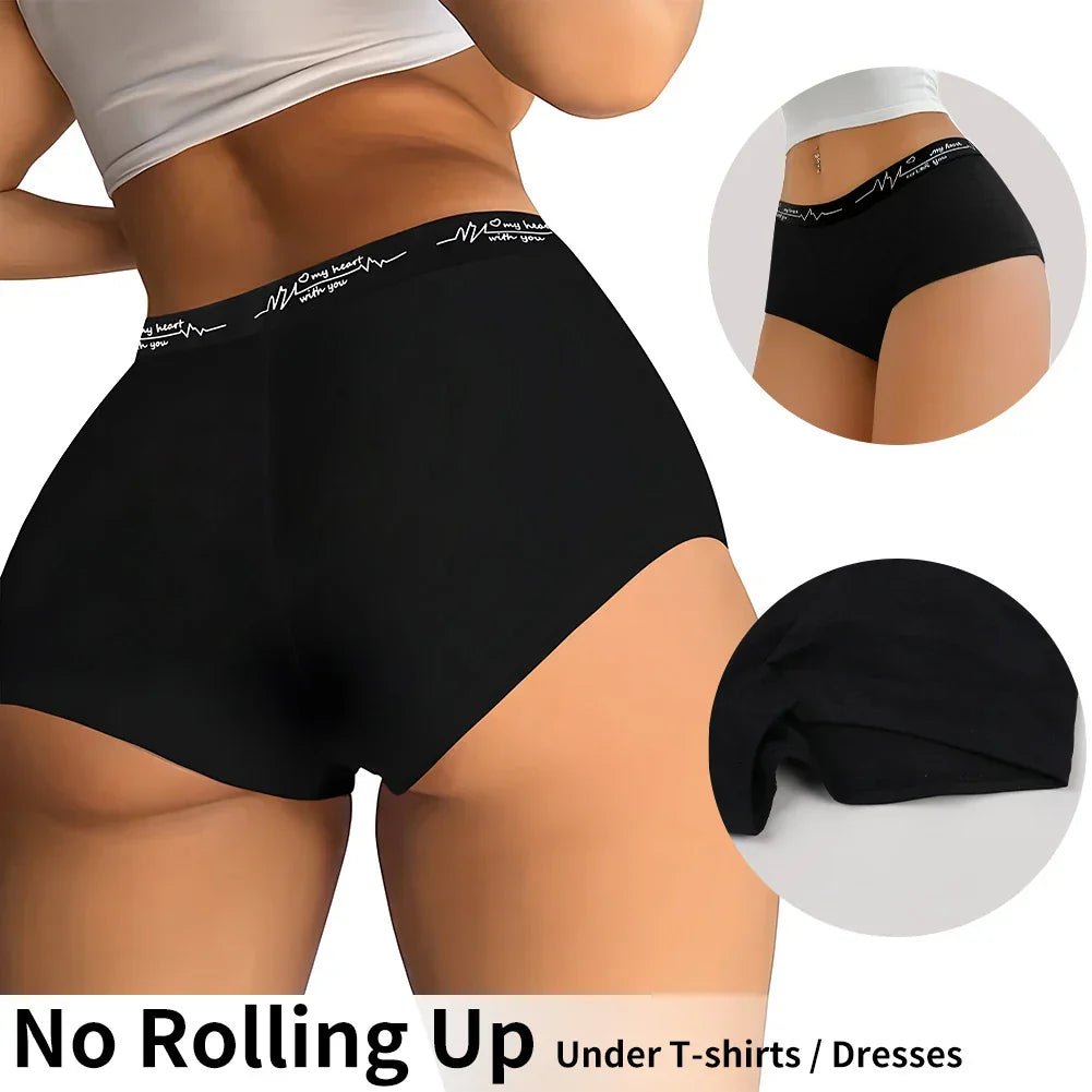 Ladies Solid color boxers Briefs Comfortable Female Underwear Sporty Style Casual Sexy Panties for Women S-XL