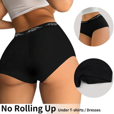 Ladies Solid color boxers Briefs Comfortable Female Underwear Sporty Style Casual Sexy Panties for Women S-XL