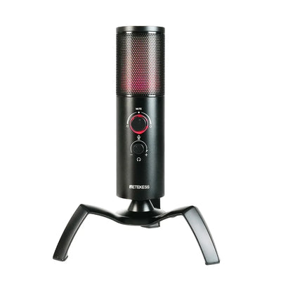 Retekess USB Dynamic Microphone TG101 Headphone Jack Mute Button RGB Gain Control Gaming MIC For PC PS5/4 Recording Streaming