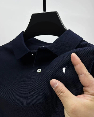 High end designer Brand Men's Polo Shirt 2025 Summer New Exquisite Horse Print Short Sleeve T-shirt Fashion Luxury Menswear Top