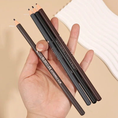 Waterproof Eye Brow Pencil Precise Brow Definer Black Grey Brown Gray Eyebrow Eyeliner Pen Long Lasting Eyes Makeup Cosmetics