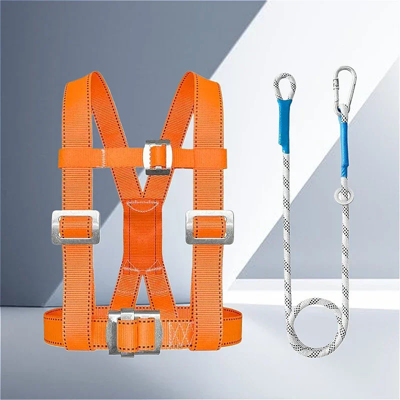 Climbing Harness Safety Harness Rock Multi-functional Lanyard Adjustable Safety Belt Camping Outdoor Adjustable Safety Equipment