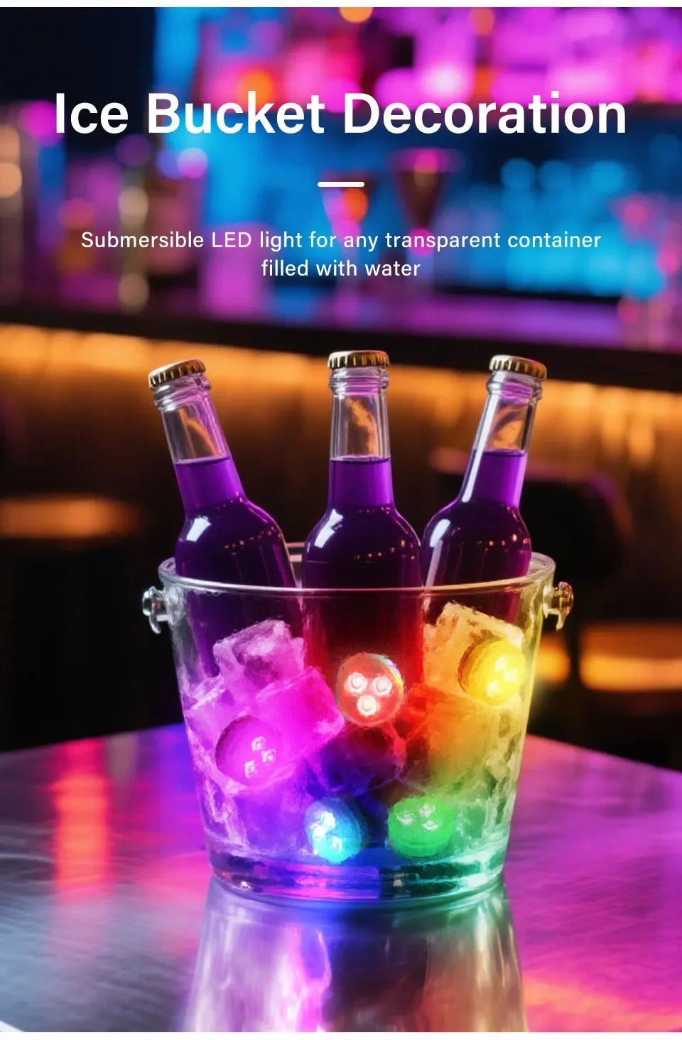 RGB LED Underwater Light With Remote Control Battery Powered 3LEDs Submersible Lamp Waterproof For Swimming Pool Garden Party