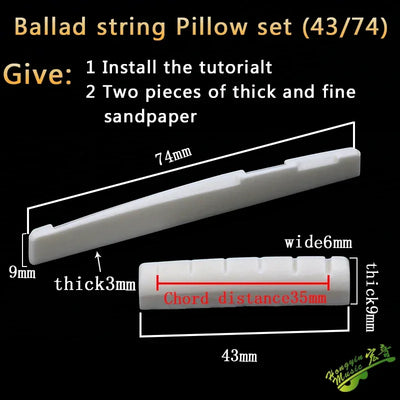 Acoustic guitar  and 4 5 6 7 12String Bass guitar nut slotted, upper and lower nuts slotted in various sizes Made of Bovine bone