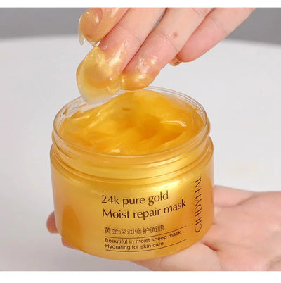 120g 24K Golden Face Cream Collagen Moisturizer Moisturizing Cream Sleeping Mask Firming Nourishing Hydrating Face Skin Care