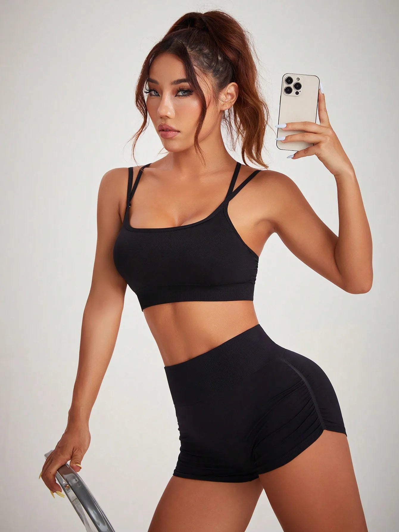 Women's Seamless Yoga Booty Shorts High Waist Scrunch Butt Lifting Workout Hot Pants