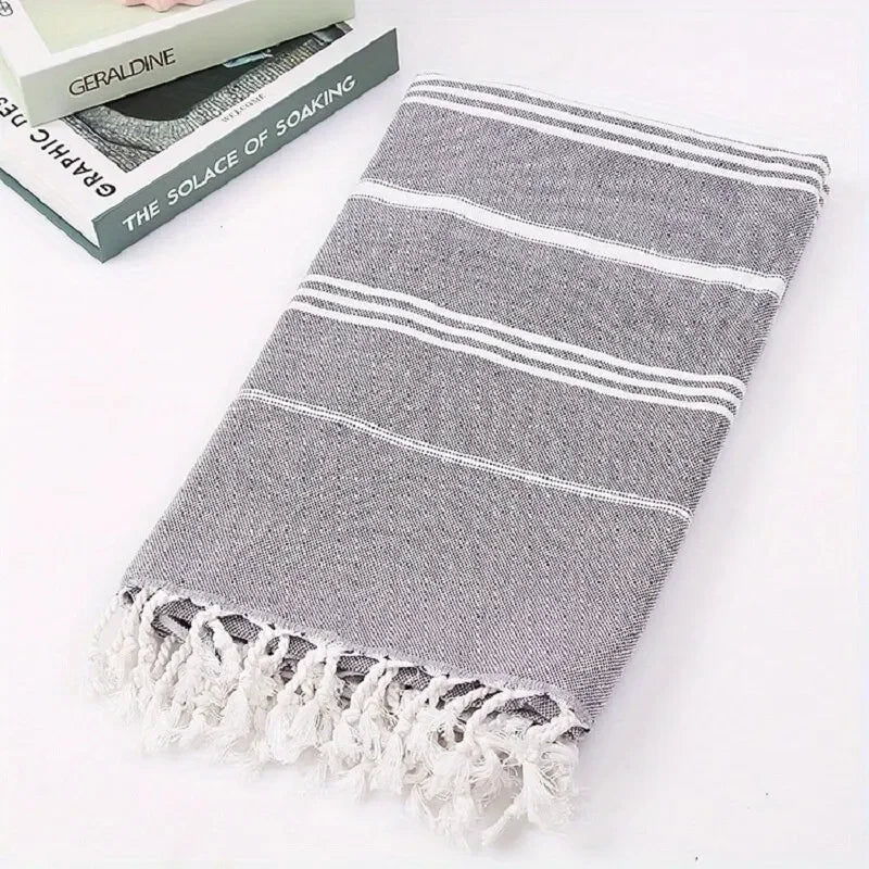 100X180cm Turkish Beach Towel Oversized Sand Free Tassel Quick Dry Swim Extra Large Light Travel for Adults Gifts Accessories ﻿
