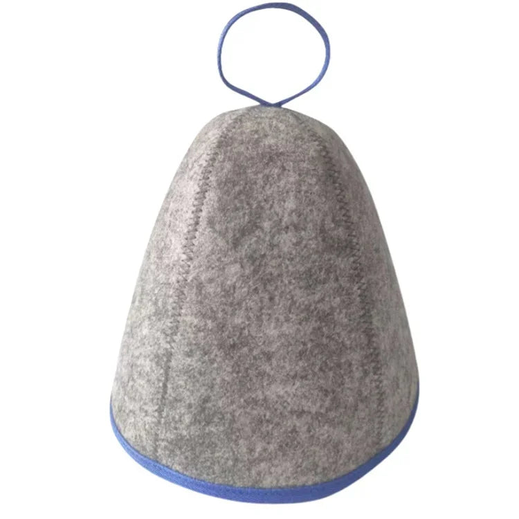 New Cute Russian Sauna Caps With Spot Printing Fashion Felt Sauna Hats with Hanging Loop