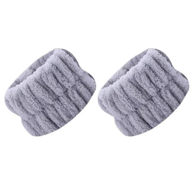 2pcs Face Washing Wristbands Spa Wash Band Microfiber Wrist Towels Wash Strap for Washing Face Makeup Skin Care Yoga Sport