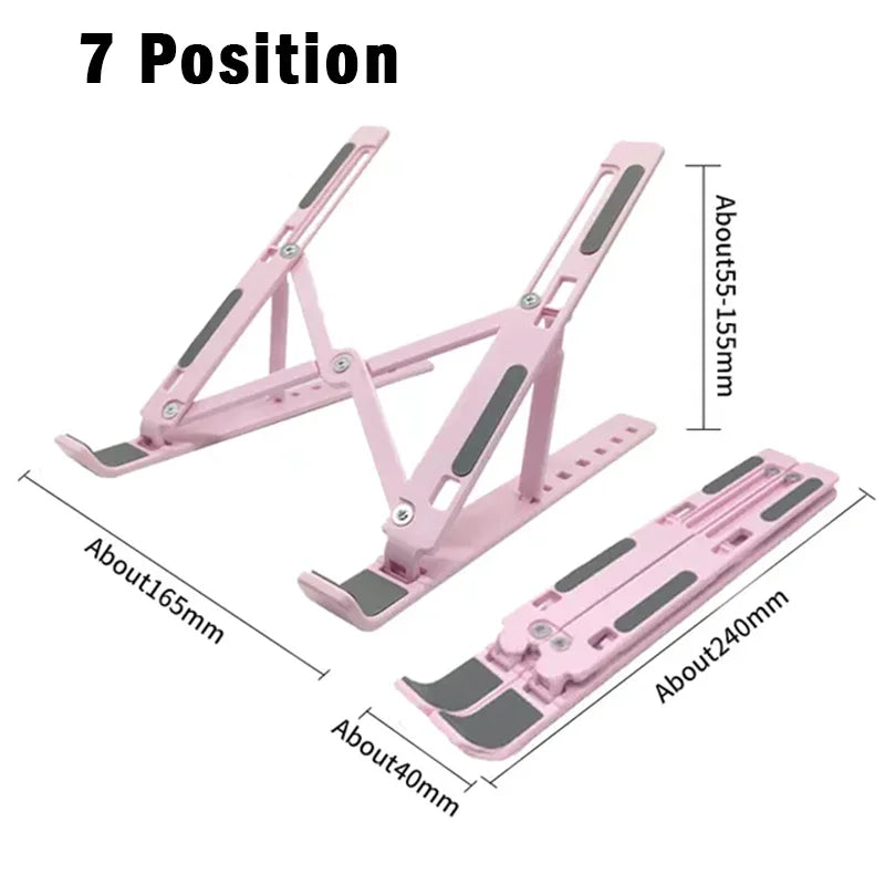 Foldable Laptop Stand 10 Position Adjustable Portable Notebook Support Base Holder ABS Laptop Holder For Laptop Accessories