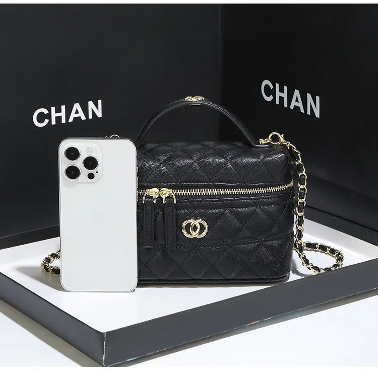 Fashion-Forward Women's Leather Handbag Crossbody Shoulder Bag Designer Inspired Tote Purse for Work and Social Events