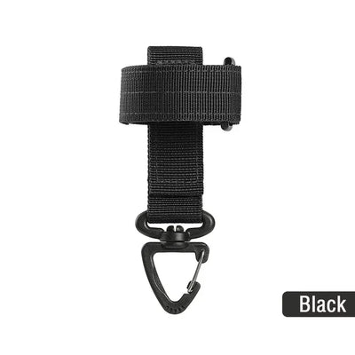 Mountaineering Buckle Outdoor Keychain  Gear Clip Keeper Pouch Belt Keychain Gloves Rope Holder Military Hook Camping