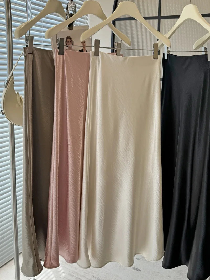 2025 Women Long Skirts High Waist A-Line Sexy Skirt Women Summer Maxi Skirts Brand Faldas Femme Streetwear