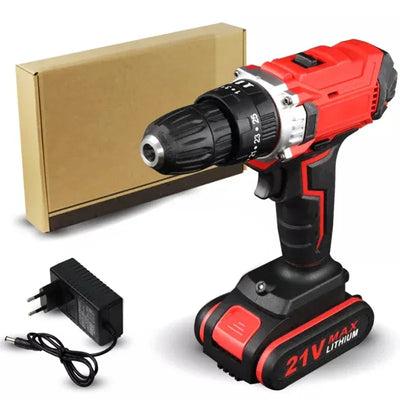Charging hand DIY power tools 21V Electric cordless Screwdriver 2 features wireless hammer drill mini lithium battery