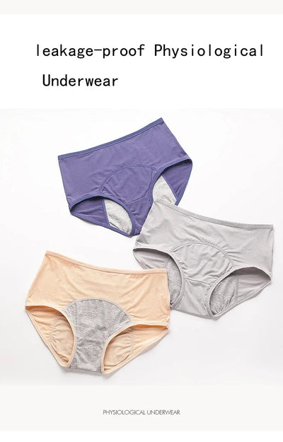 Leak Proof Menstrual Panties Women Underwear Period Cotton Waterproof Briefs Plus Size Female Physiological Breathable Pants
