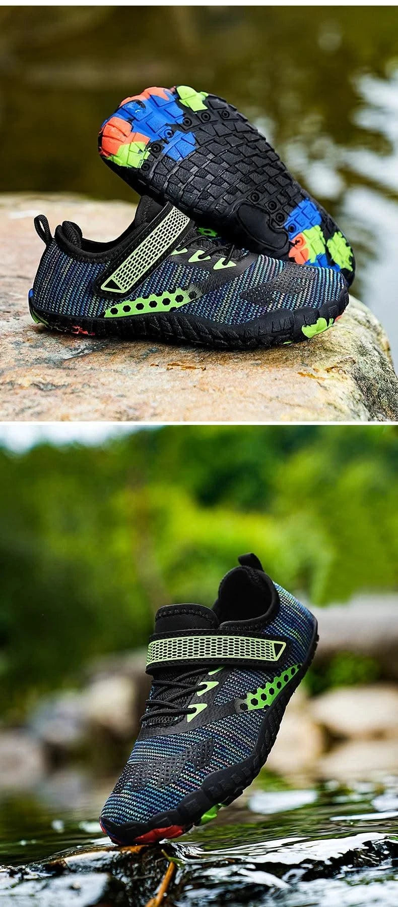 Children Quick-Drying Barefoot Shoes| Wide-Toed Lightweight Upstream Wading Shoes 24-38 | Boys Girls | Beach Diving, Boating |