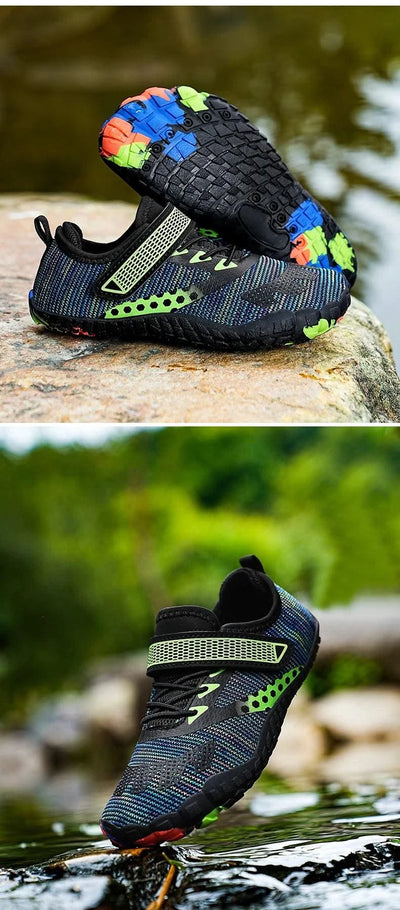 Children Quick-Drying Barefoot Shoes| Wide-Toed Lightweight Upstream Wading Shoes 24-38 | Boys Girls | Beach Diving, Boating |