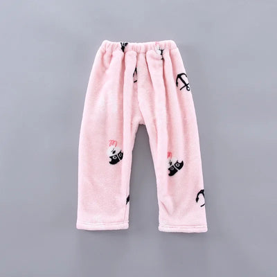New Winter Flannel Kids Pajamas Sets Child Warm Sleepwear Cartoon Print Girls Boys Nightwear Children Pajamas Girls 1-5 Years