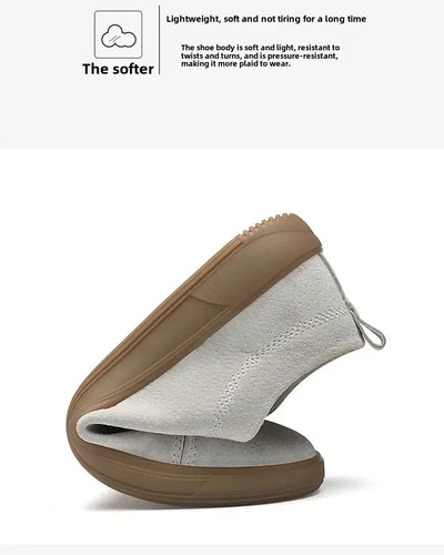 Summer New Fashion Casual Leather Shoes Lace-up Comfortable Men's Oxford Shoes Outdoor Soft Dress Shoes Non-slip Sports Shoes