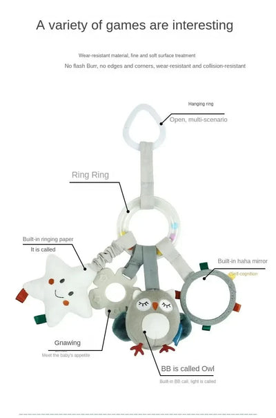 Baby Toys for 0 3 6 12 Months Rainbow Activity Plush Animal Stroller Hanging Toy for Baby Car Seat Crib Travel Sensory Baby Toys