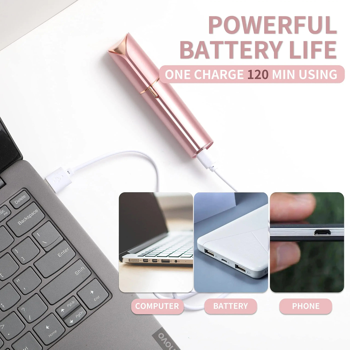 Facial Hair Removal for Women, Mini Hair Remover, Electric Razor Shaver Portable Bikini Epilator for Lips, Chin, Armpit, Peach