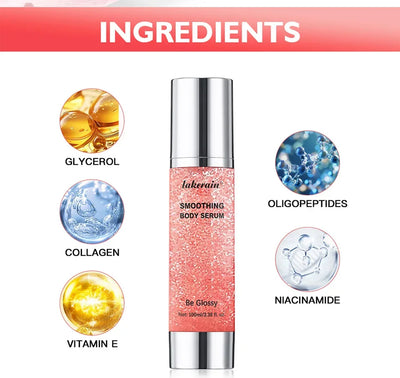 Smoothing Body Serum Face Serum Moisturizing brightning Vitamin E Hyaluronic Acid Facial Serum Shrink Pores BGlossy Body Serum