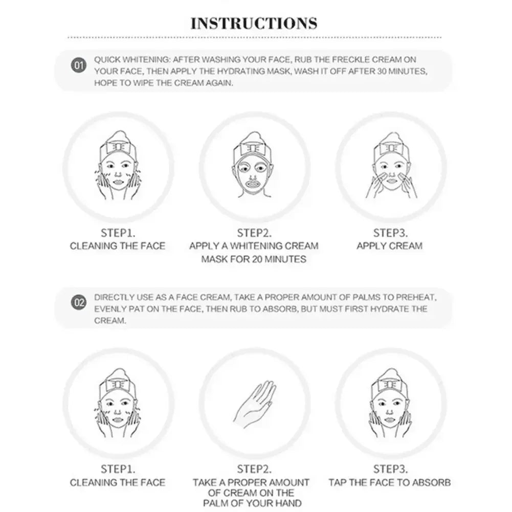 Powerful Whitening Freckles Face Cream Dark Spot Corrector Removal Melasma Fade Melanin Pigmentation Brighten Skin Care Products