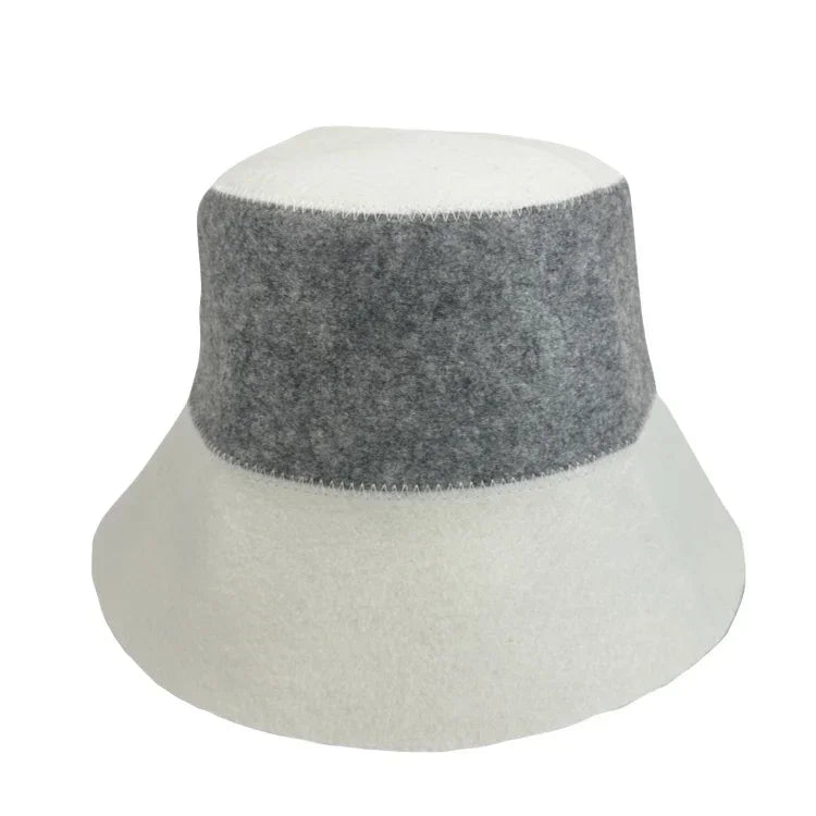 New Cute Russian Sauna Caps With Spot Printing Fashion Felt Sauna Hats with Hanging Loop