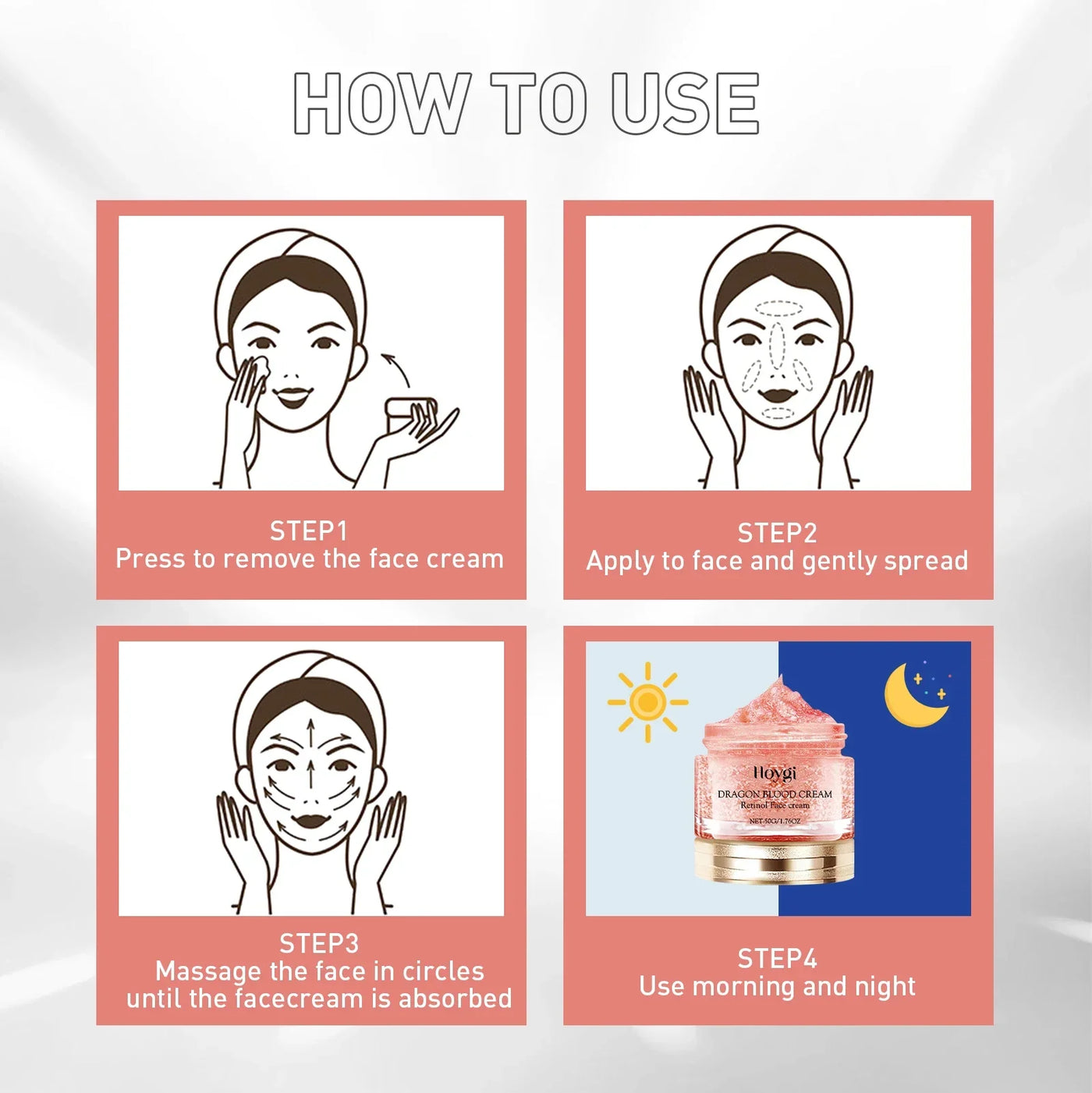 Retinol Night Cream 50g Anti Aging Face Moisturizer Firms Skin Reduces Wrinkles Lines Hydrating Vitamin E Cream for Tightening