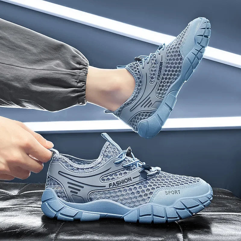 Breathable Mesh Running Shoes Men Summer Lightweight Athletic Sneakers for Hiking Walking Casual Comfortable Sportswear Durable