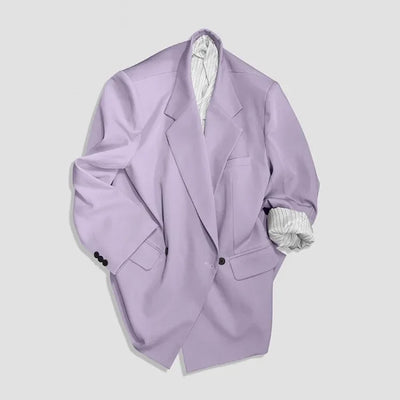 New Designer Men Loose Fit Double Breasted Blazer Two Piece Set Oversized Suit Business Casual Outfits Suit Fashion Matching Set