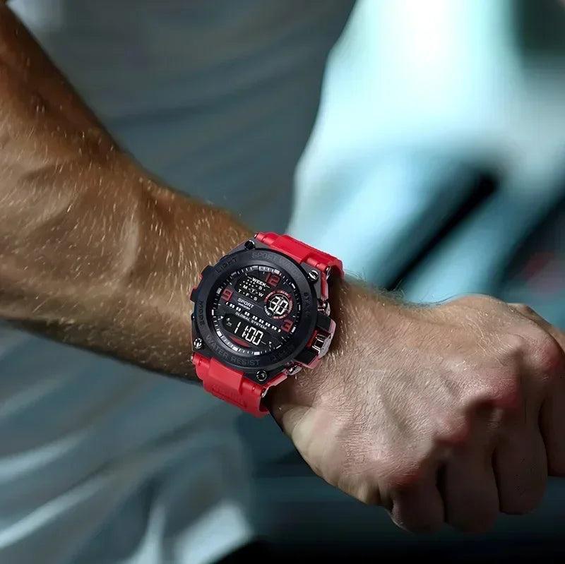 Top luxury electronic watch for man outdoor sport stopwatch waterproof calendar digital clock 24355