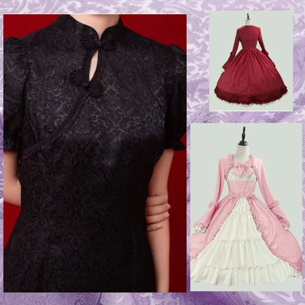 50X150cm Black White 3D Texture Brocade Jacquard Fabric Costume Drapery Materials DIY Sewing Cloth Suitable For Party Dress Gown