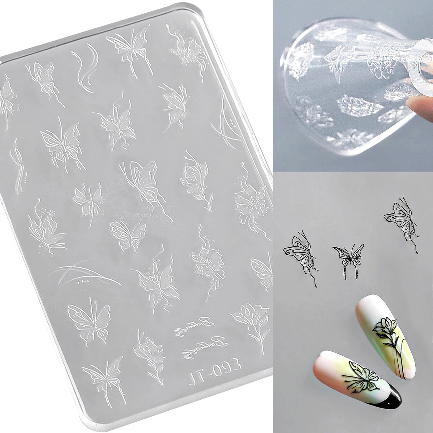 Geometric Bowknot Grid Lace Flora Edge Nail Art Silicone Carving Mold Mould Star Daisy Flower Charms Bow Tie Snowflake Template