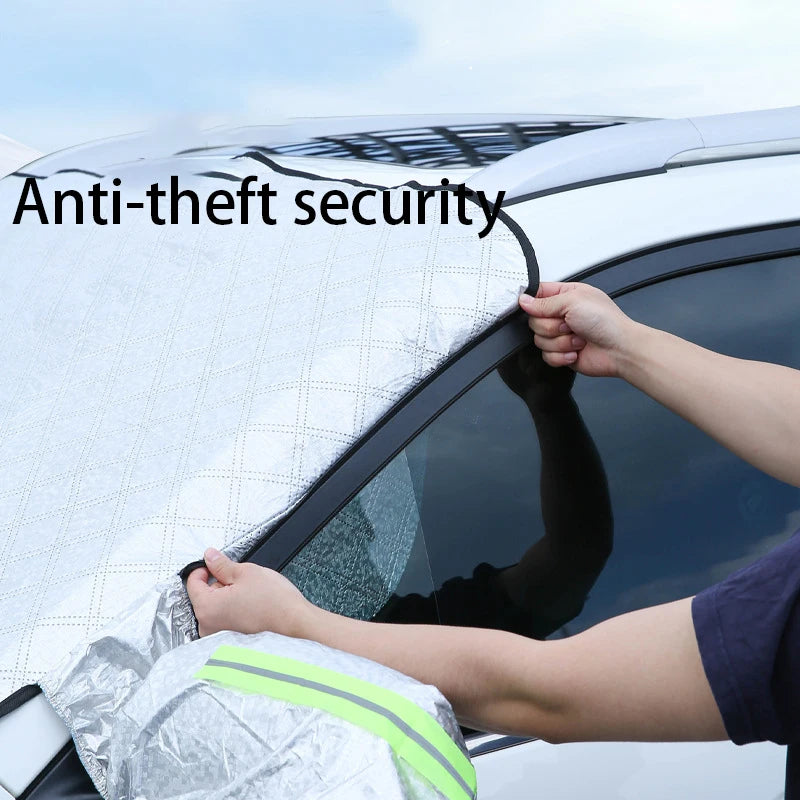 Winter Car Front Snow Frost Cover Windshield Frost Ice Cover Sunshade Protector Foldable Keep Warm Cover