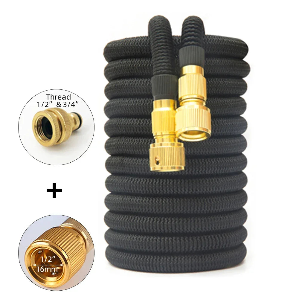 Garden Expandable Watering Hose Flexible Magic Hose High Pressure Car Washer Hose Retractable Water Gun Cleaning Pipe Irrigation