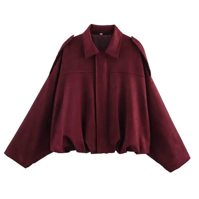 Women's Bomber Jackets Coats Loose Coats Vintage Female Outerwear Chic Tops