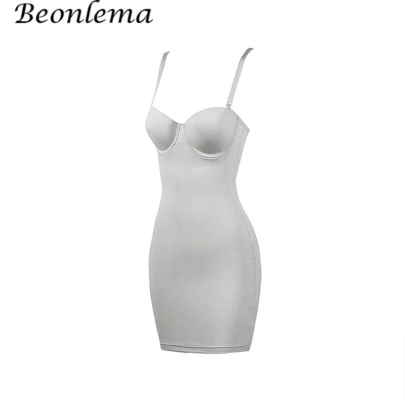 Shapewear Women Sexy Dress Control Slips Dress With Bra Push Up Slimming Sheath Underwear Body Shaper Waist Trainer Corset