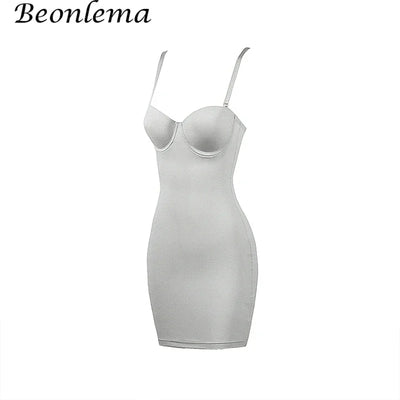 Shapewear Women Sexy Dress Control Slips Dress With Bra Push Up Slimming Sheath Underwear Body Shaper Waist Trainer Corset