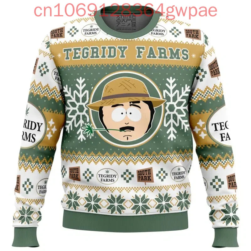 Tegridy Farms South Park Men's and Women's Autumn and Winter Ugly Christmas Sweater