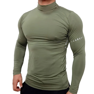 Gym T Shirt Men's Long Sleeve Compression Shirt Quick Dry Training Top Male Muscle Workout Running Clothing