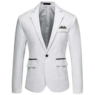 2025 Men's Formal Office Blazer Jacket Suits Solid Fashion Wedding Dress Suit Jacket Coat Male Oversized Casual Blazer Hombre - Elanique