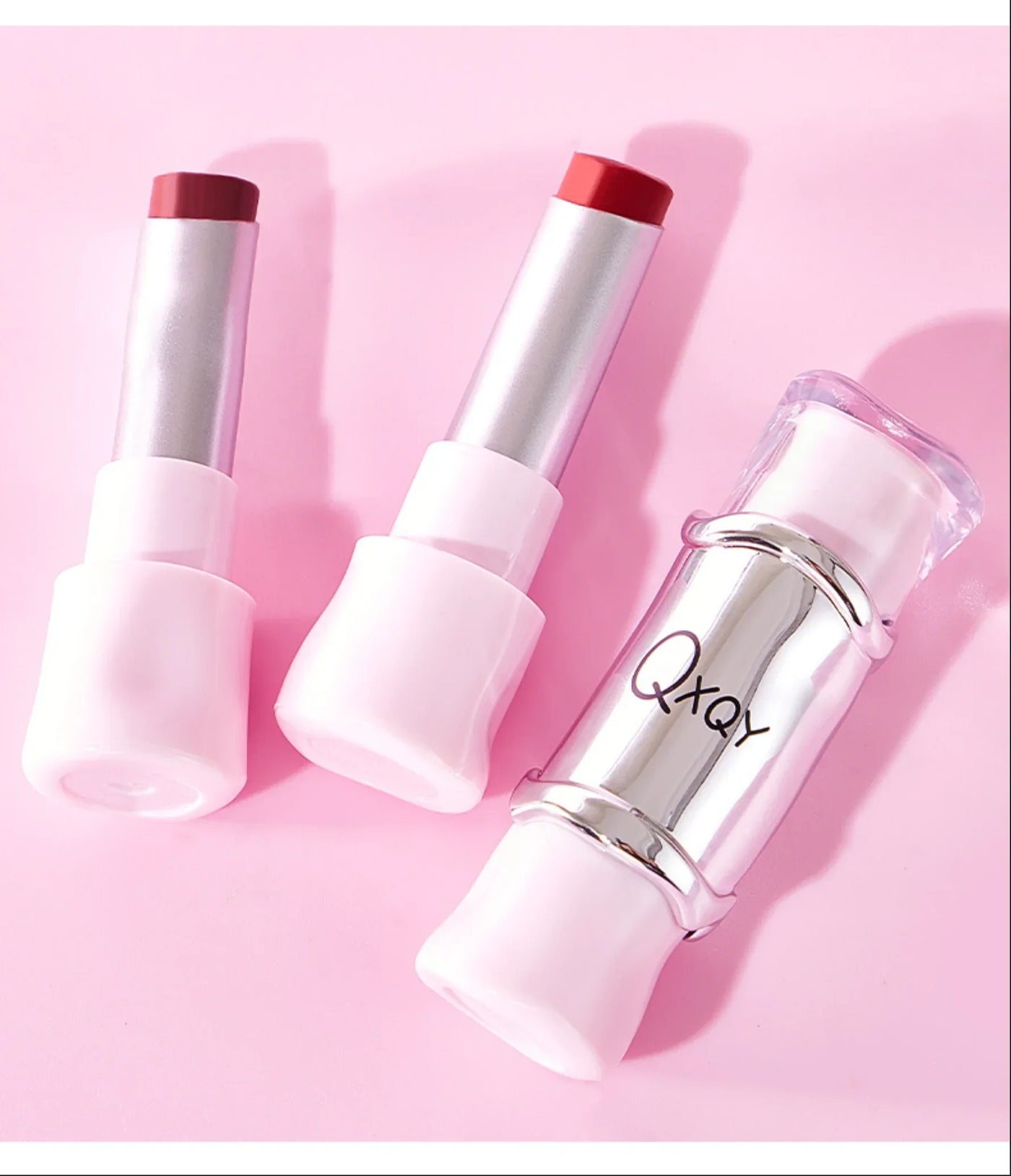 QXQY GLOSSY JELLY LIPSTICK - Mirror Shine, Moisturizing & Long Lasting, Nude Lip Gloss for Plump Brightening Lips (No Makeup Loo
