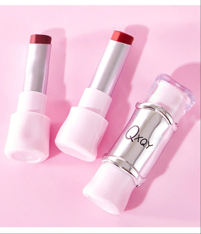 QXQY GLOSSY JELLY LIPSTICK - Mirror Shine, Moisturizing & Long Lasting, Nude Lip Gloss for Plump Brightening Lips (No Makeup Loo