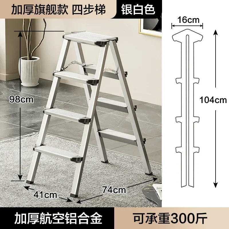 Lightweight Ladder Foldable Step Stools Home Outdoor Aluminum Alloy Folding Step Ladders Ascending Kitchen Ladder Furniture