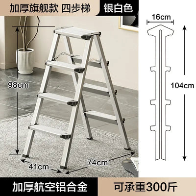 Lightweight Ladder Foldable Step Stools Home Outdoor Aluminum Alloy Folding Step Ladders Ascending Kitchen Ladder Furniture