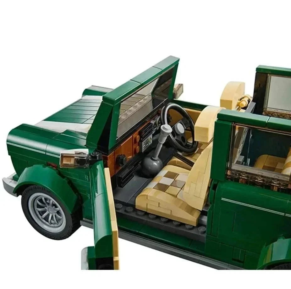 New camping car brick creative bus T1 model green mini picnic car educational building blocks boys and girls birthday gifts chil